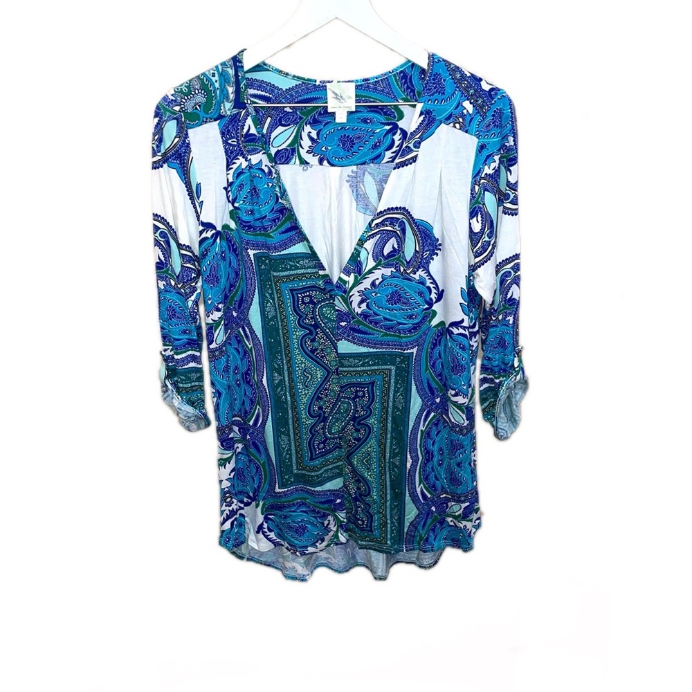 Anthropologie Weston Wear Paisley Long Sleeve Top